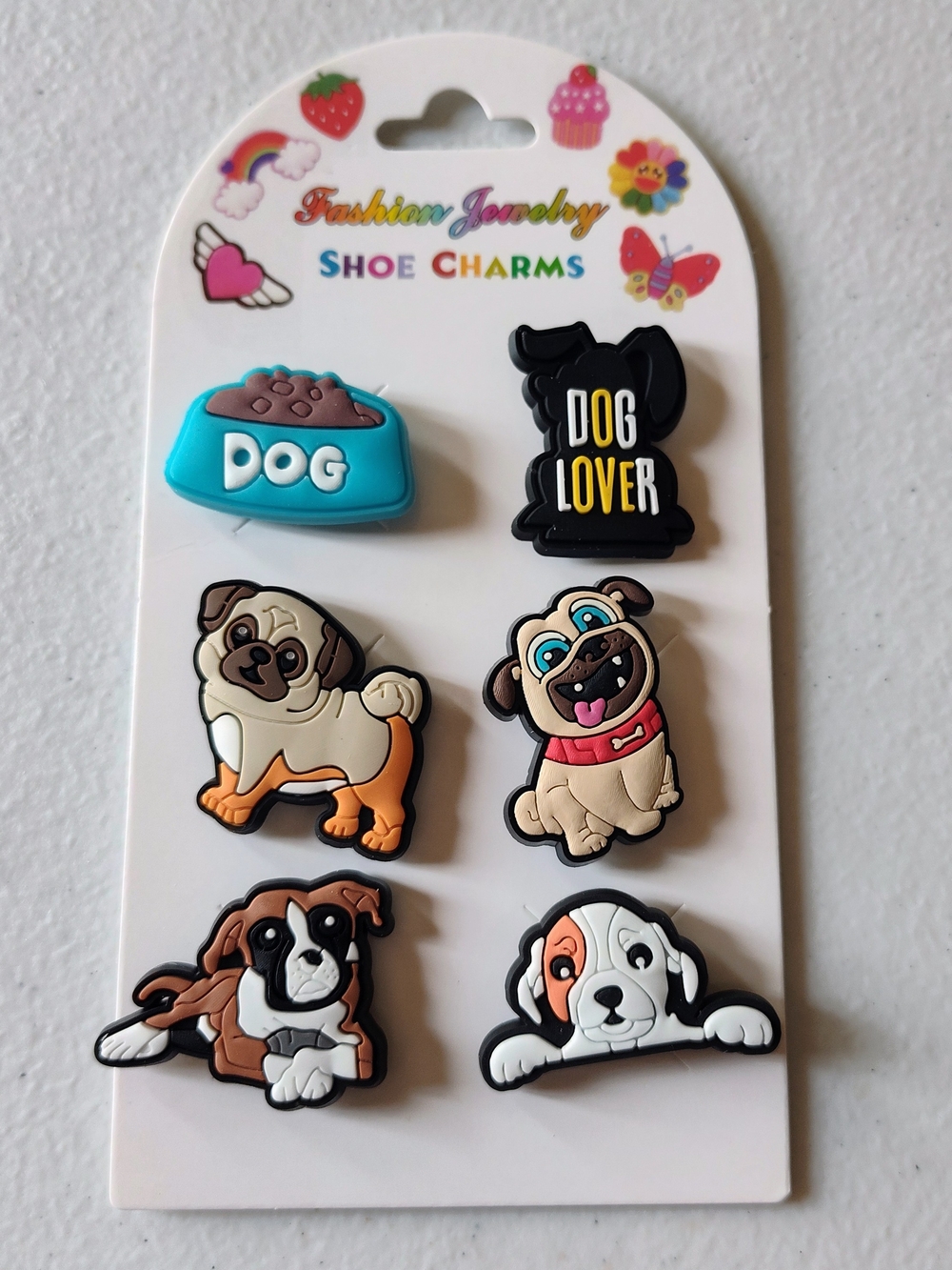 Fashion Jewelry Dog Shoe Charms - Teal, Black, Beige, Brown, White